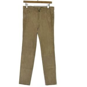 L'Agence Suede Skinny Tan Pants Size 28